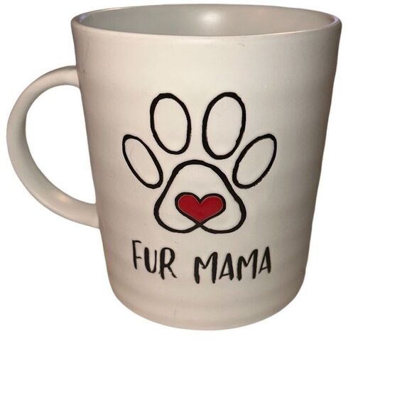 *NEW* Fur Mama Coffee Mug Ceramic w/ Mom Paw - Picture 1 of 6